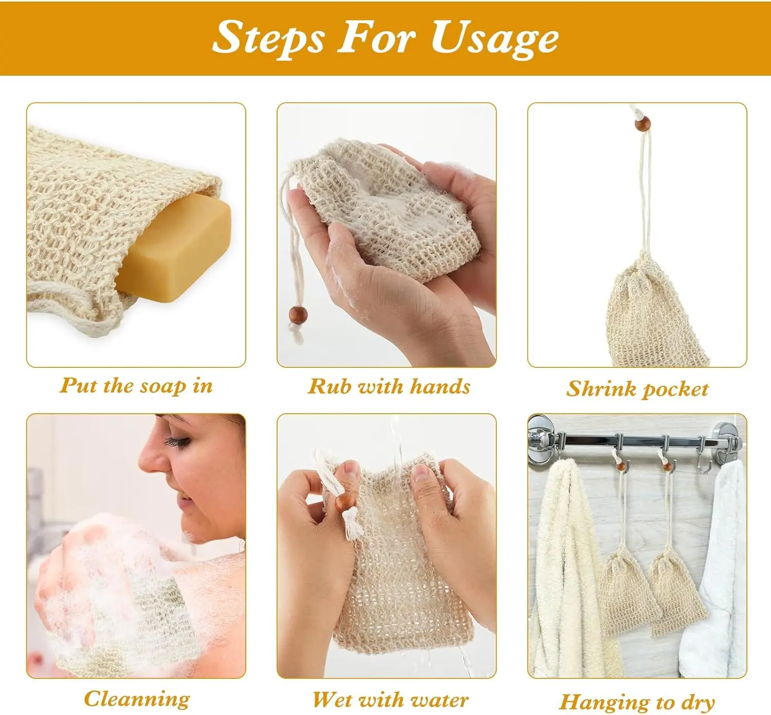 Hot Selling Natural Cotton Soap Mesh bag Drawstring Soap Saver net bag