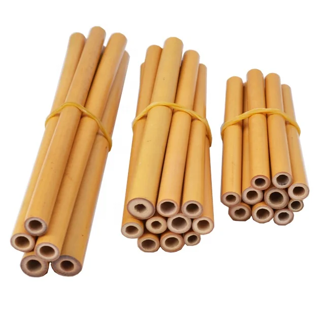 Custom laser engraving logo natural and organic drinking bamboo straw natural straws hot seller