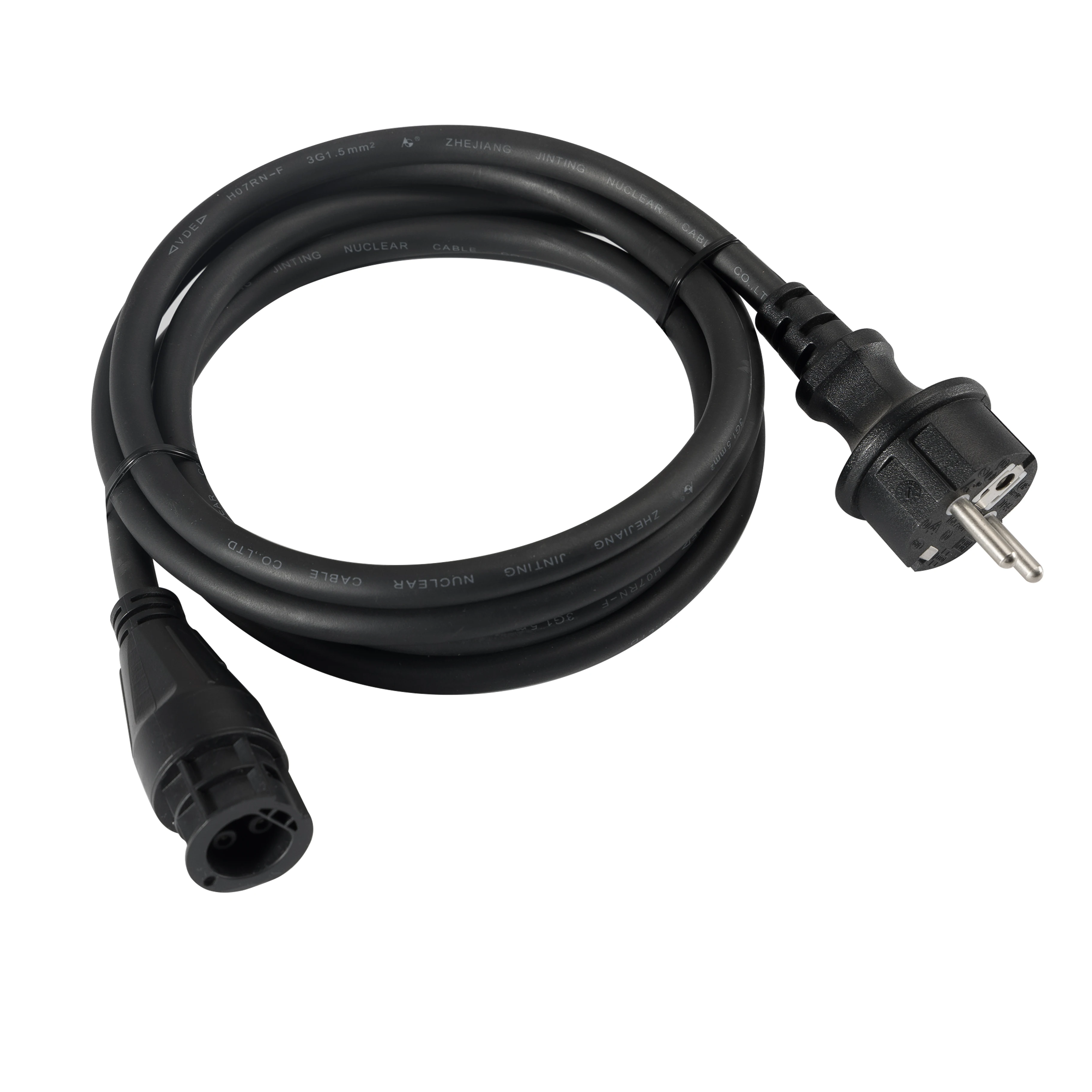 IP68 Waterproof OEM Injected Betteri BC01 Male Female Connector Solar Micro Inverter to EU Schuko AC Extension Plug Power Cables