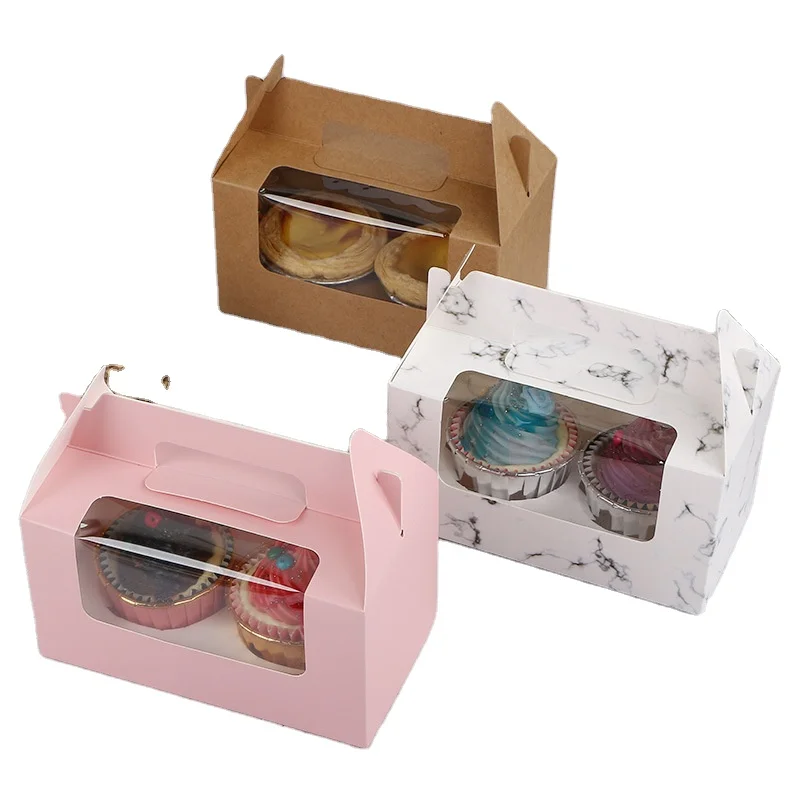 New Style Portable pastry cake packaging boxes Muffin Box Paper Cake Box
