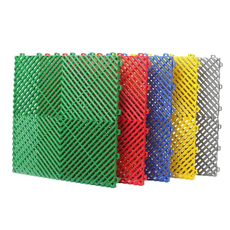 Простая установка вентилируемый дренаж Высококачественная гаражная напольная плитка пластиковый гаражный пол для