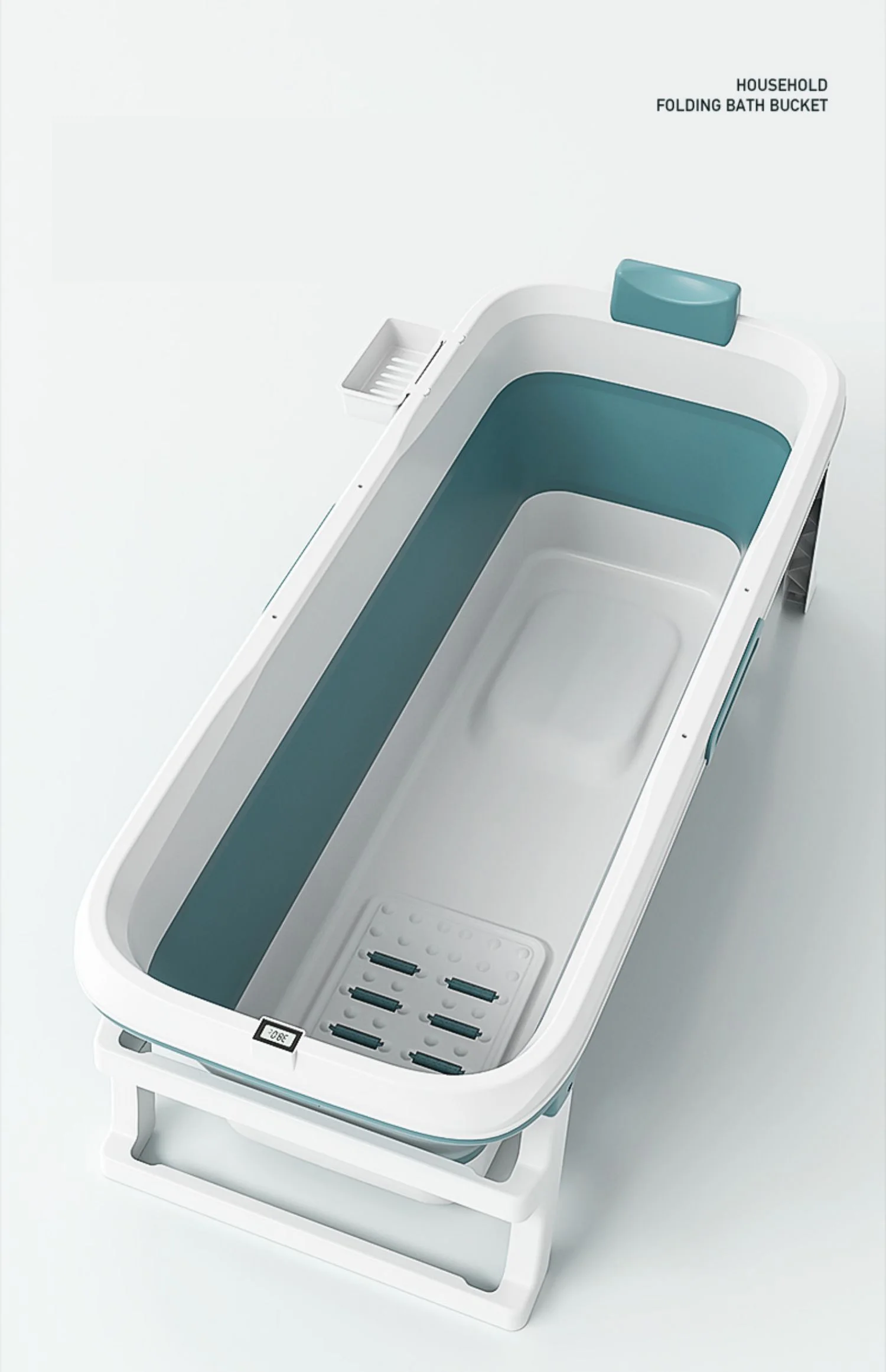 Family Bathroom SPA Tub with Thermostatic Cover for Shower 149cm Large Size Soaking BathTub for Adult