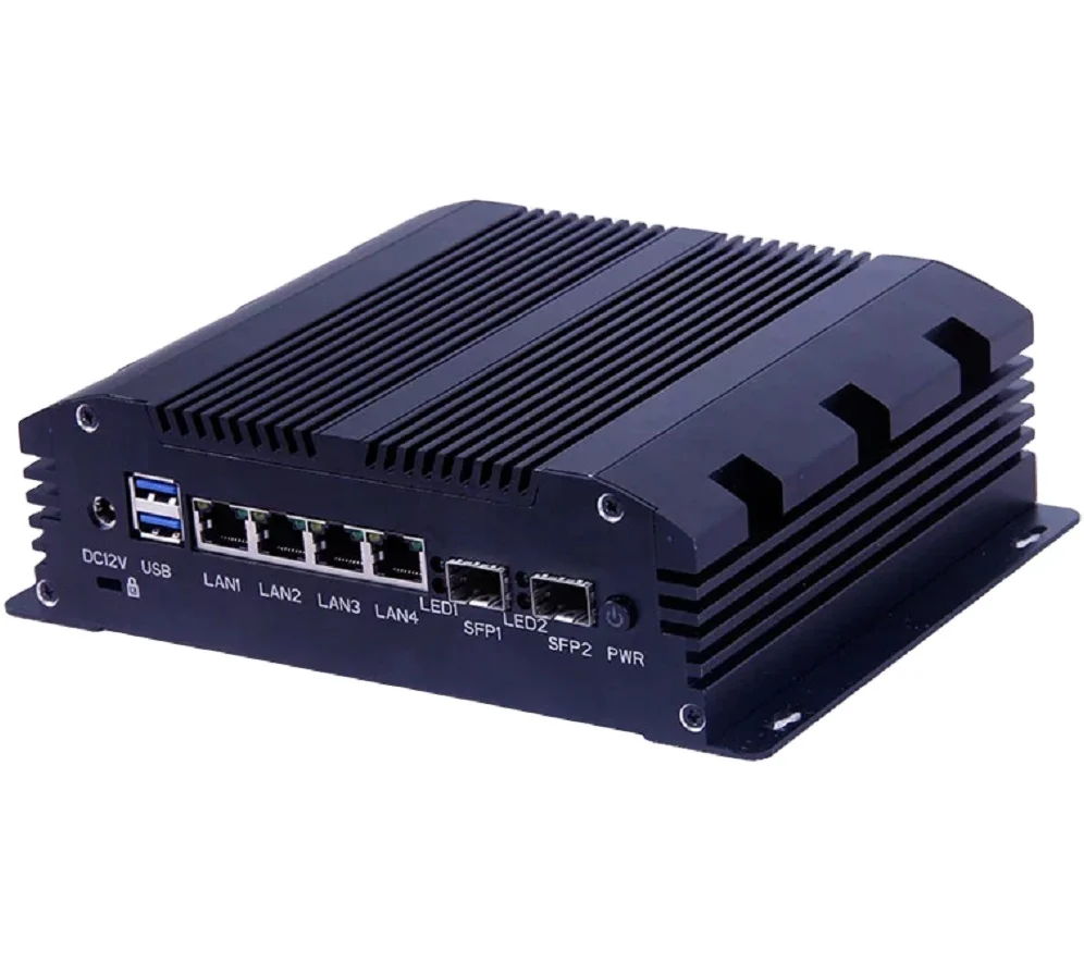 Ce-leron 3865U Двухъядерный Intel HD графика 610 сетевой брандмауэр Мини ПК Поддержка HD-MI отображение 4k-видео для сетевой безопасности