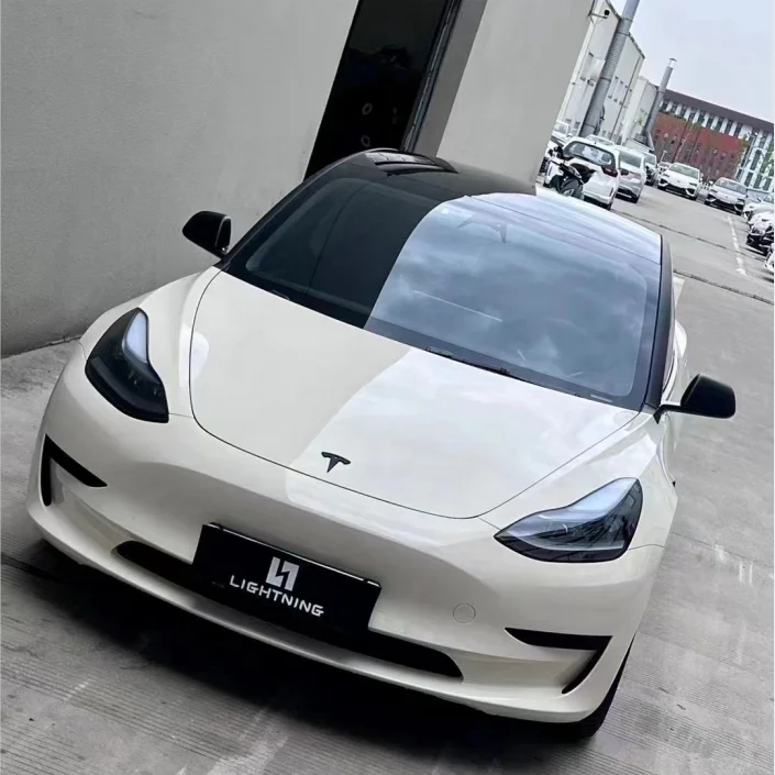 Hot selling super glossy metal pepper off-white car packaging vinyl khaki self-adhesive protective film
