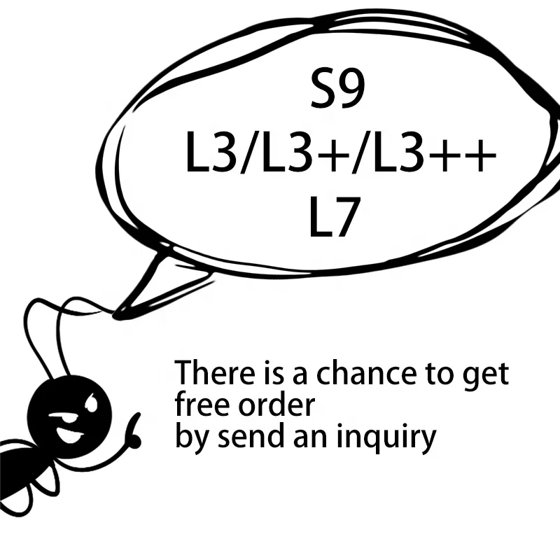 In Stock Used ASIC L3+ L7 S9 S19 Pro S17 504M/S GPU RTX GTX RX L3++ S9I S9J ASIC L3+ Asic Machine