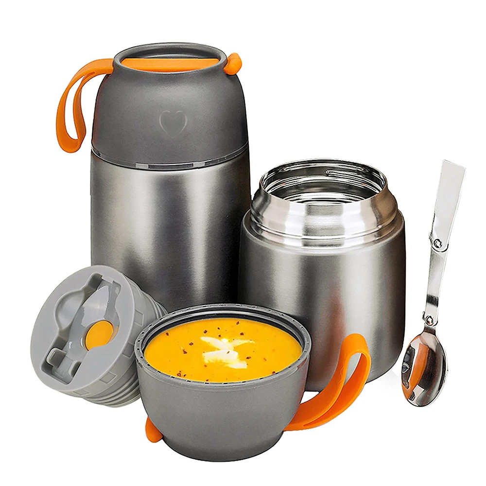 OKADI Hot Outdoor Safe Private Label Food Flask Stainless Steel Vacuum kids food thermos for hot food
