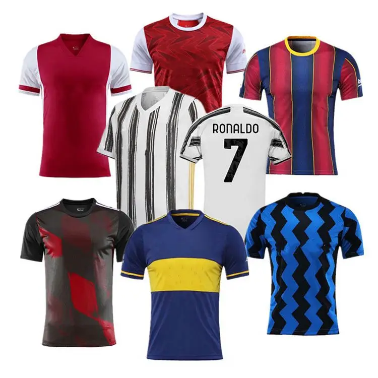 Customized high quality sublimation soccer jersey uniform men soccer jersey set retro football jersey 2021