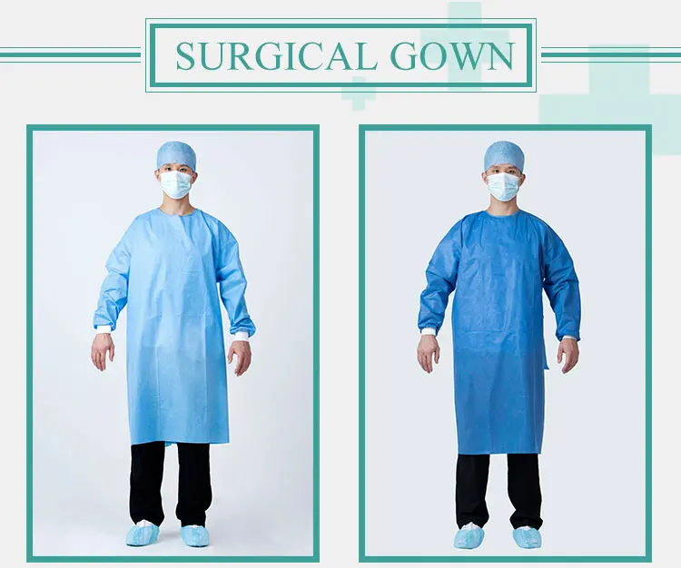 Rhycom 45g sms surgical gown hospital non woven disposable medical gown