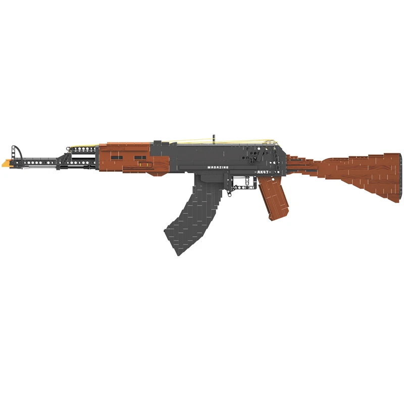 SL 1166PCS Sniper Rifle AK47 Military Weapon Model Building Blocks Sets Gun Toys