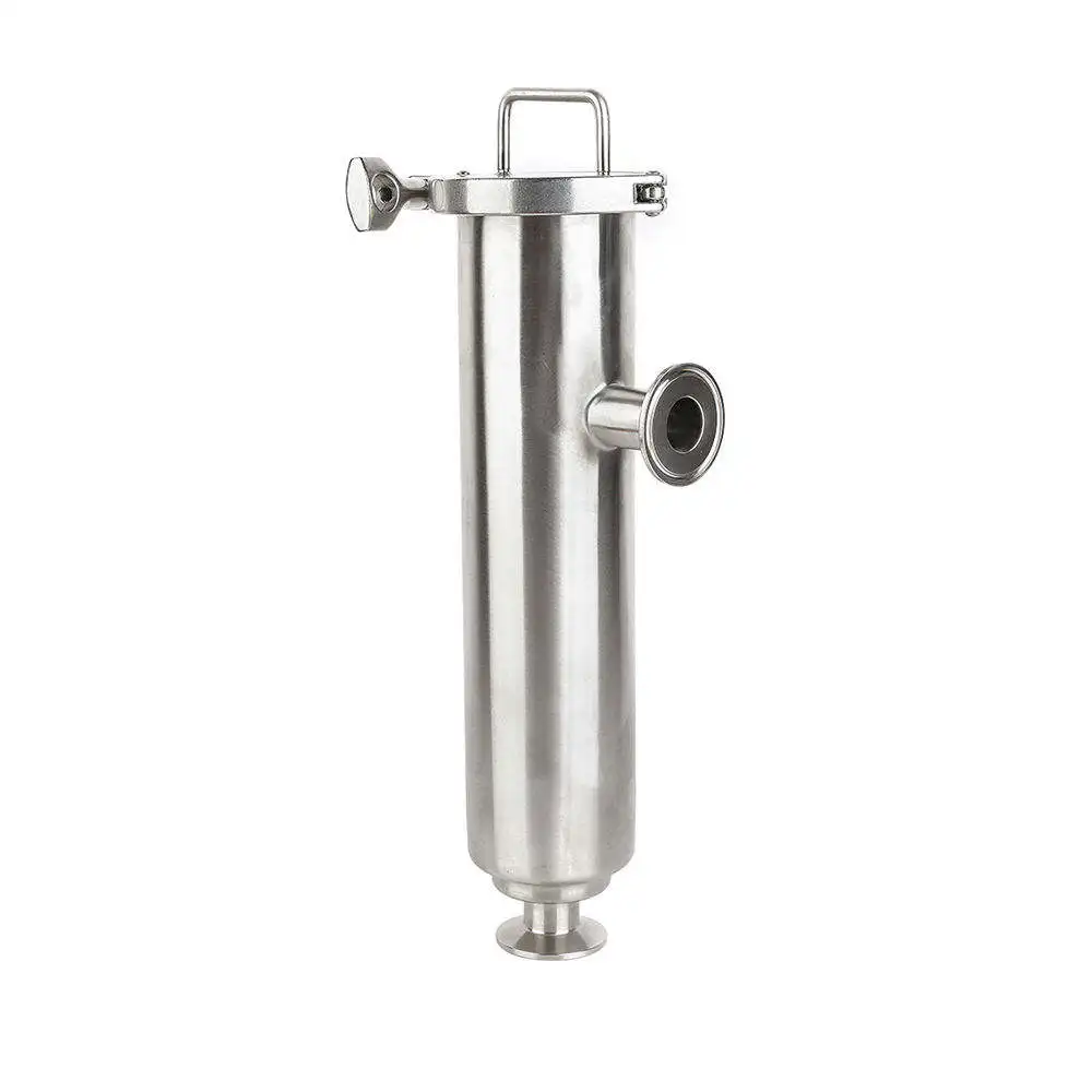 Ss304 Ss316 Stainless Steel Food Grade Filter Clamp Discharge Quick For Milk Beer