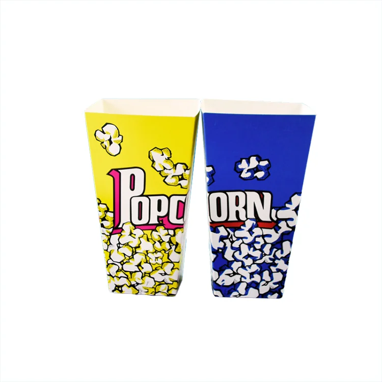 Disposable Cube Boxes Food Packaging Snack Box  Popcorn Boxes With Logo