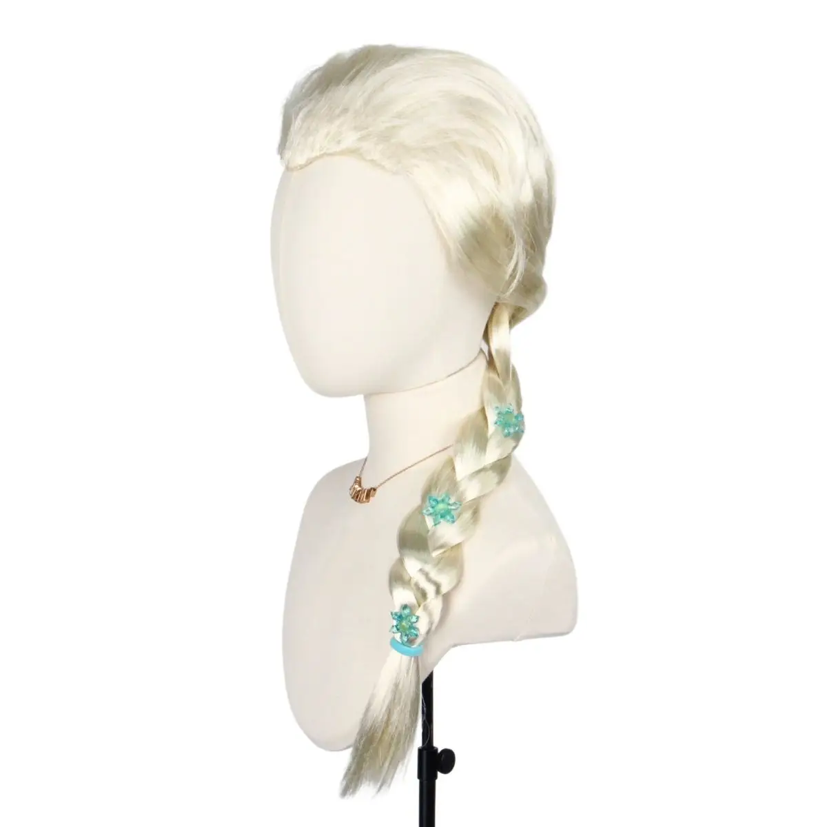 Anxin Factory Price  Fancy Party Anime Braiding Hair Anime Frozen Cosplay Hair Wigs For Girls