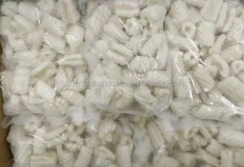 Eu Standard Calamari Cut Size 4-6 Cm Iqf Frozen Squid Flower