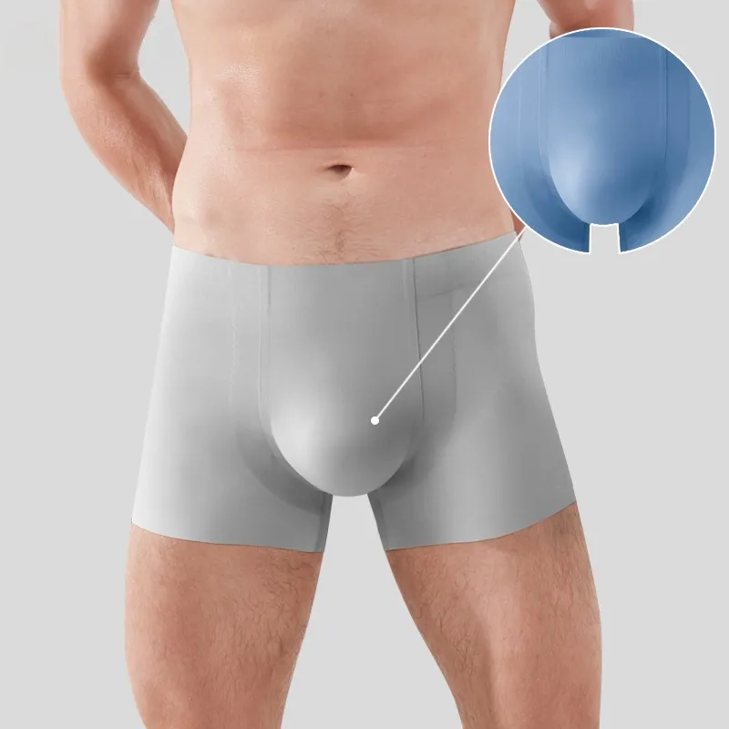 Mens Underwear seamless  Briefs Stretch Ice Silk Custom Designs Logo sports Underwear For Men