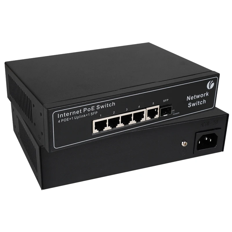 New Original 4 Ports Ethernet POE Switch Full Gigabit with 2 Uplink 1 SFP Network Switcher 10G for CCTV Camera IP Telephone