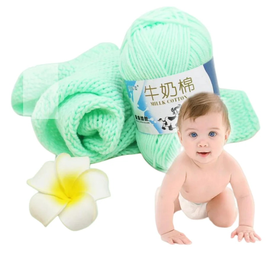 92 цвета 5 нитей 50 г/мяч Мягкая шерстяная Детская Пряжа Толстая молочная хлопчатобумажная пряжа для вязания