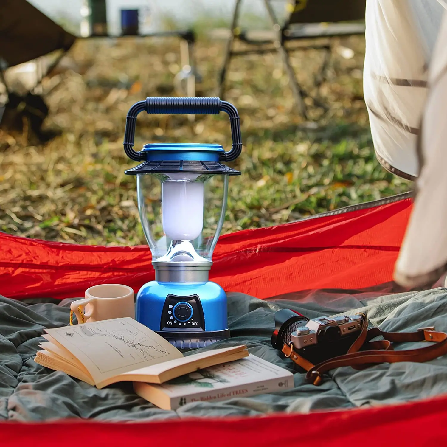 Camping Lantern Battery Powered LED Camping Light with Dimmer Switch COB High Brightness for Hiking Fishing