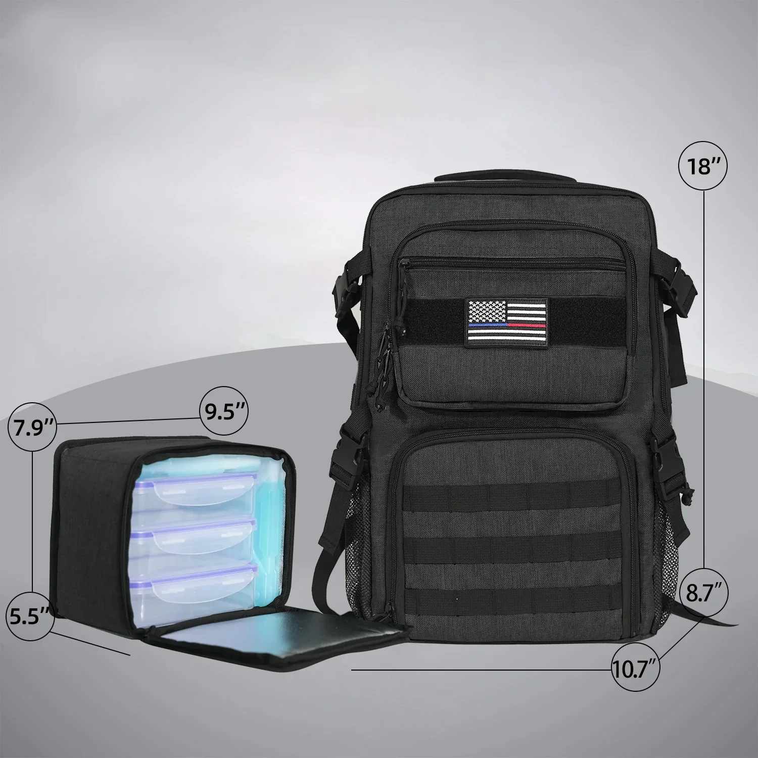 Factory wholesale 3 pack meal prep bag mens portable cooler bags custom logo insulated gym bag