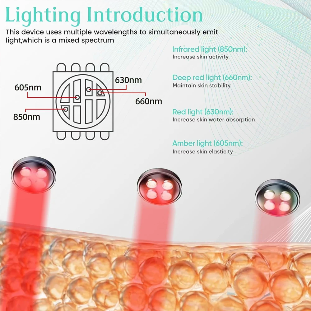 Women Beauty Silicone LED Face Mask 630nm Red Light Photon Therapy Mask Skin Rejuvenation Anti-Aging LED Facial Hand Neck Masks