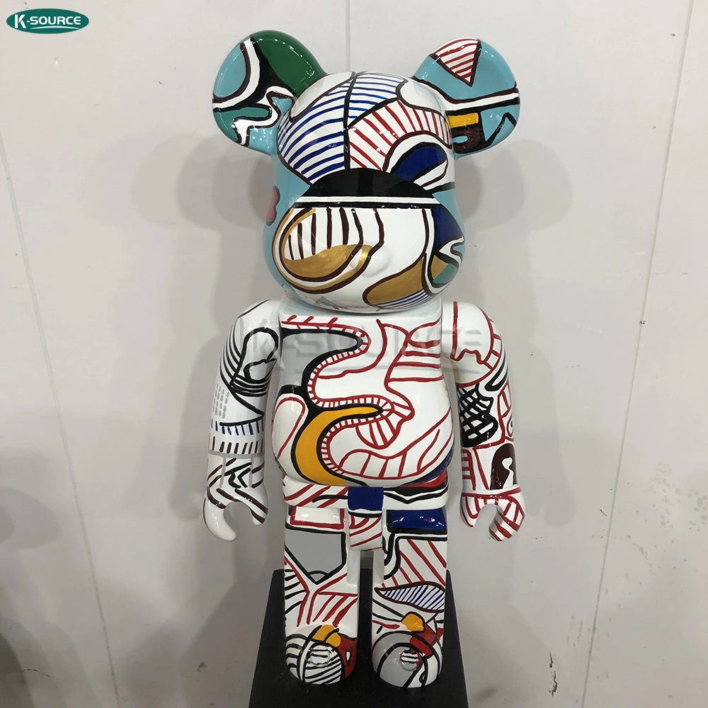 Wholesale bear brick figure ornaments resin crafts exhibition shop bear ornaments