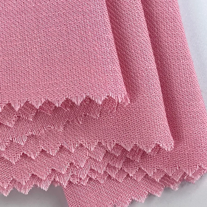 130gsm linen viscose blend twill fabric for young lady  blouse