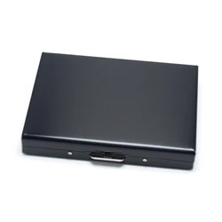 10 Pockets Metal Wallet Box Credit Bank Name Novelty Card Holder Business Card Case Stainless Steel Anti RFID Wallet