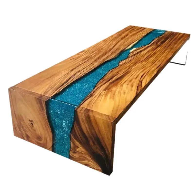 Factory Sell Top Epoxy Resin Furniture Wood Dining Epoxy Resin River Table With Wholesale Price 100% Solid Wood