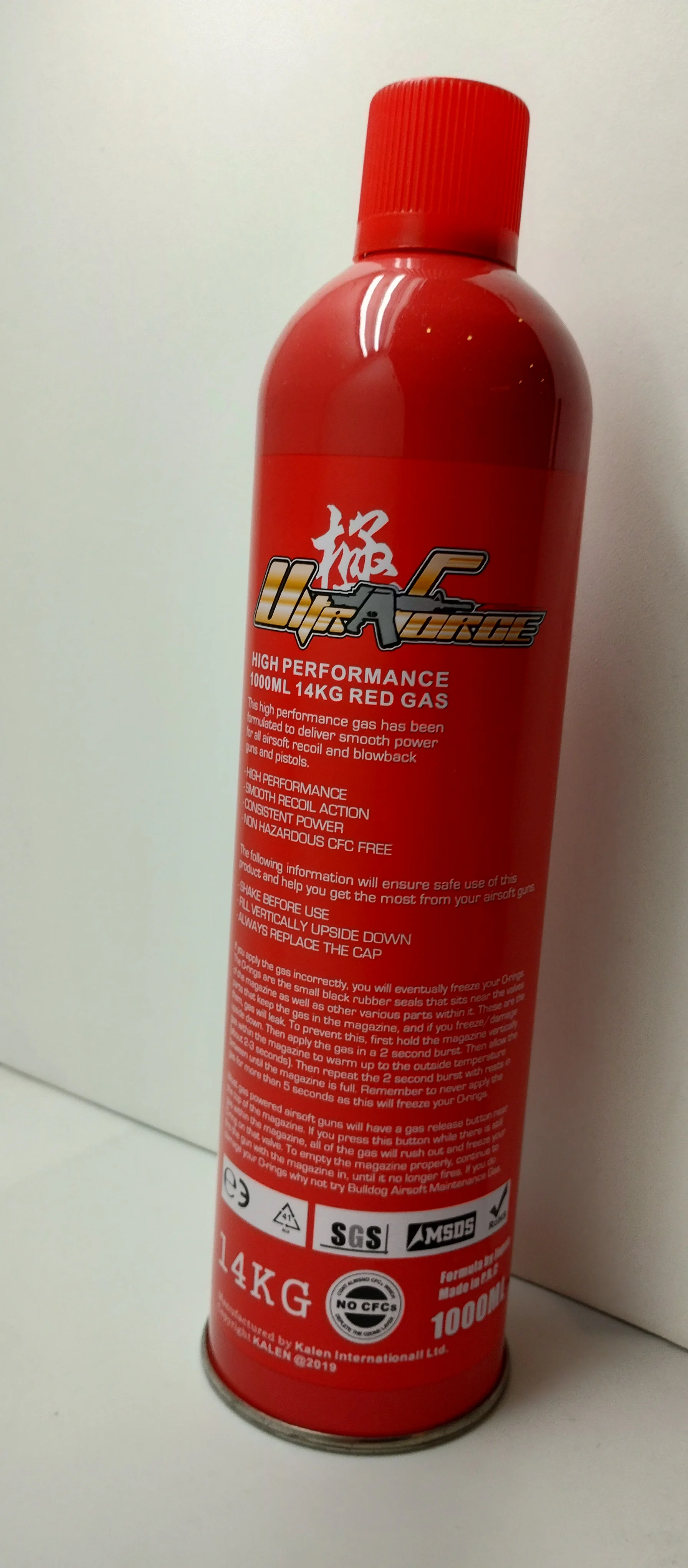 OEM ULTRAFORCE RED GAS BLACK GAS Perfect for Air soft Pistols 600ml GBB AEG PBB Paint Ball Air-soft PCP HPA Propane