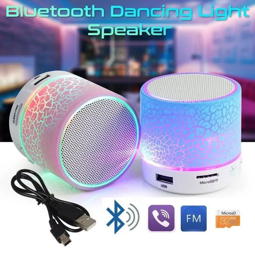 Guangdong Portable Smart Mini Sound Box Bt Wireless Led Light Stereo Speaker for mobile phones