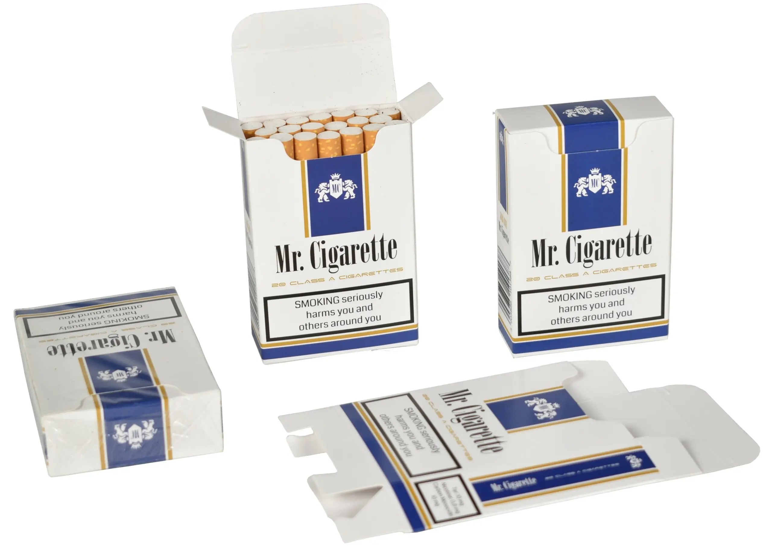 Cigarette Square Cardboard Paper Box Custom Foldable Printing Cigarette Boxes Smoking Packaging Tobacco Paper Case