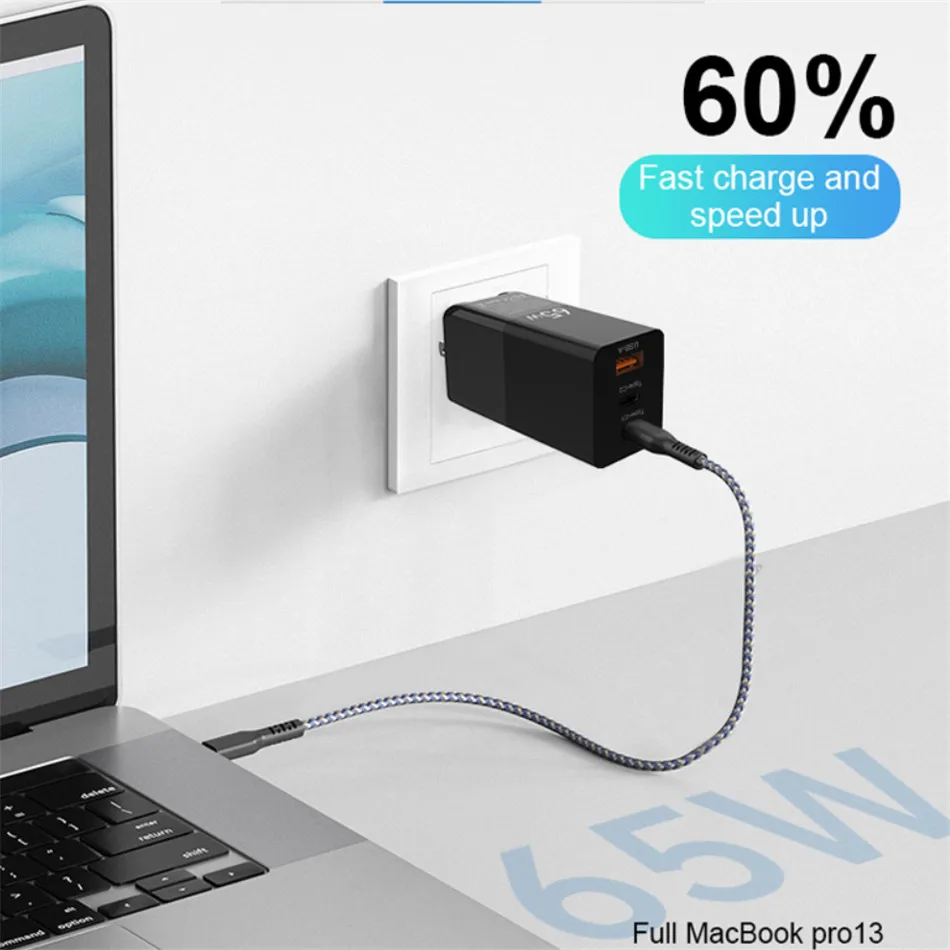 Amazon Effective Cell Phone Charger Portable wall adaptor 65W Fast Charging