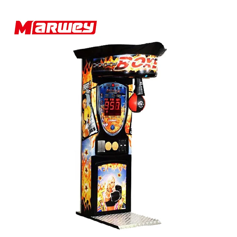 Coin Operated Sport Arcade Boxing Game Machine Big King Kick Punching Fire Boxing Machine