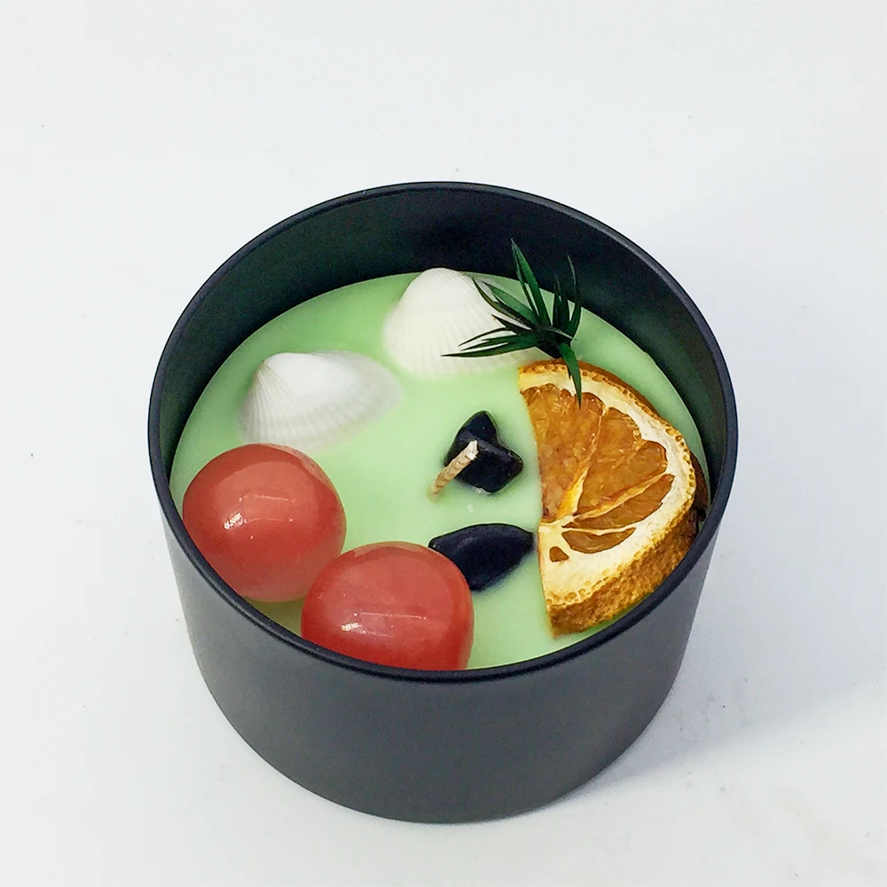 LL19 Custom Logo Wholesale High-end Aromatherapy Candles Luxury Metal Tinplate Round Scented Candle Tins Packaging for Home use