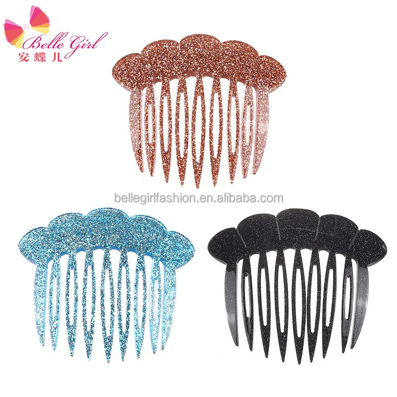 Оптовая продажа 2022, Европейская и американская дизайнерская расческа для волос, модная расческа для волос с блестками для женщин и девочек, Расческа с вилкой
