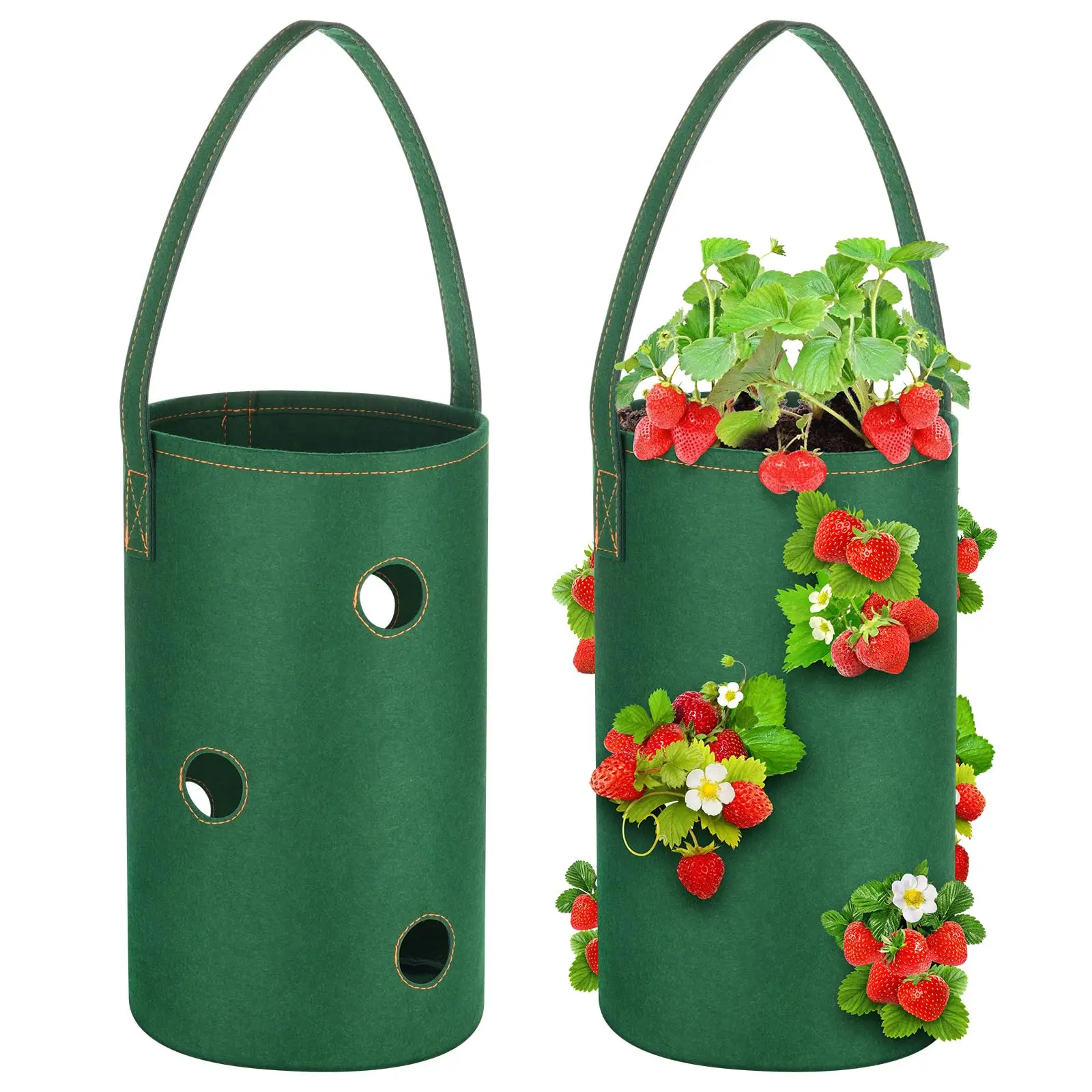 hanging tomato grow bags strawberry vertical growing bag felt wall-mounted 5 7 10 20 30 gallon uv protection grow bag