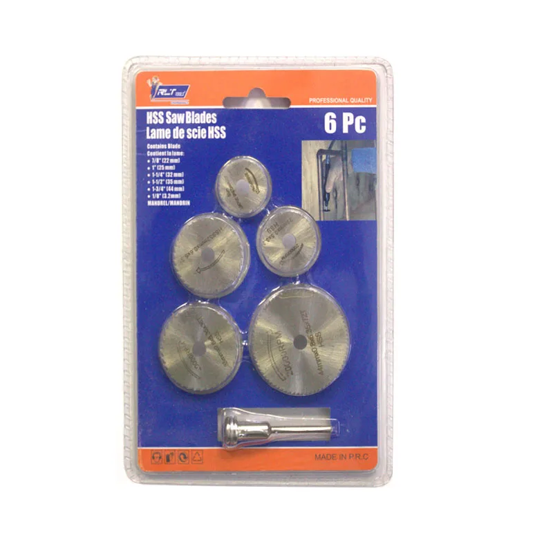 
HSS Rotary Tool Woodworking Circular Saw 6pcs HSS Circular Saw Blade Rotary Tool For Dremel Metal Cutter Power Tool Set Wood Cut 