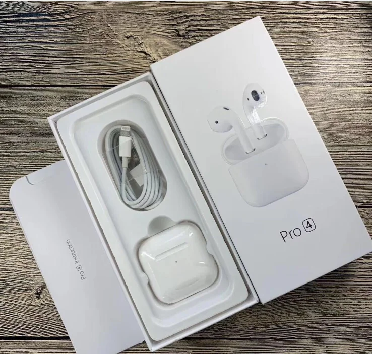Низкая цена и высокое качество звука TWS Air PRO 4 BT5.0 Siri наушники с сенсорным управлением беспроводные