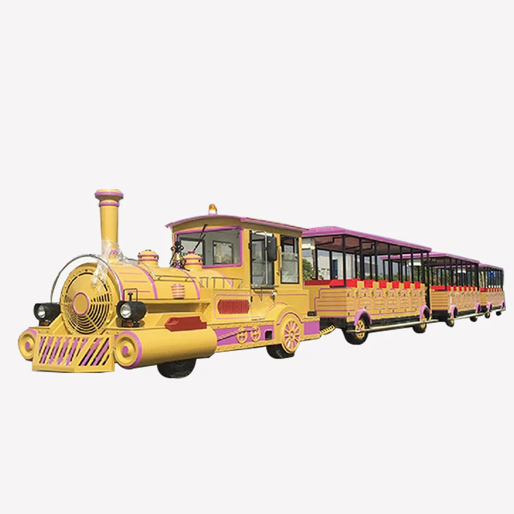 attraction hot sale electric train on wheels modern fun tourist train ride for sale