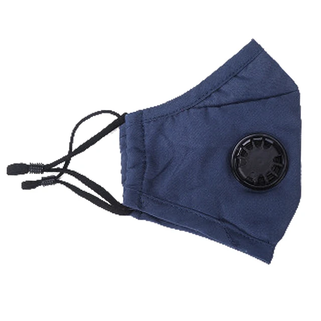 Одноцветная маска для вечеринок Сменный фильтр PM2.5 и теплая хлопковая с клапаном выдоха детей лица размер изображение