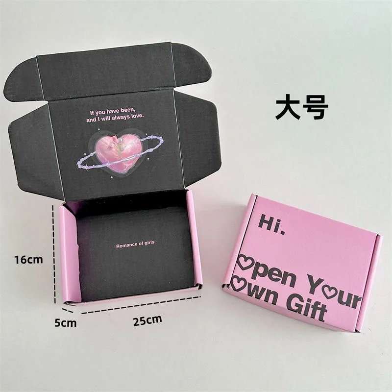 Luxury Custom Logo Corrugated Press-On Post Underwear T-Shirt Clothing Fold Gift Packaging Mailing Shipping Boxes Embossing