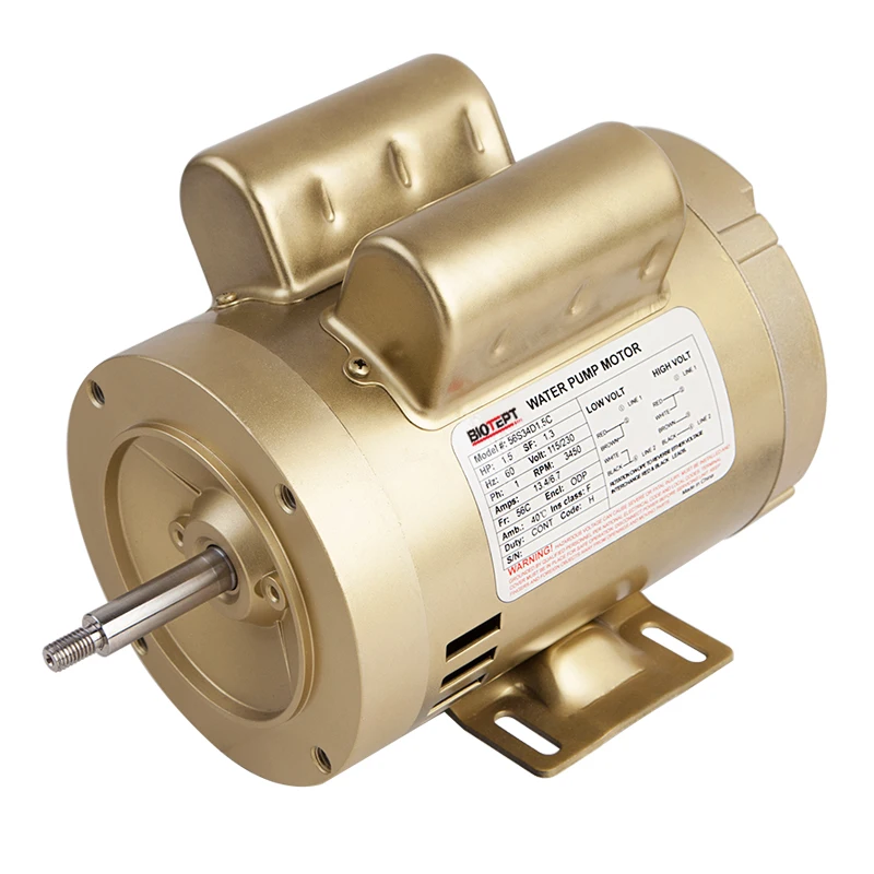Однофазный 115v 220v маленький электромотор переменного тока 1400 об/мин 1hp 1.5HP мотор