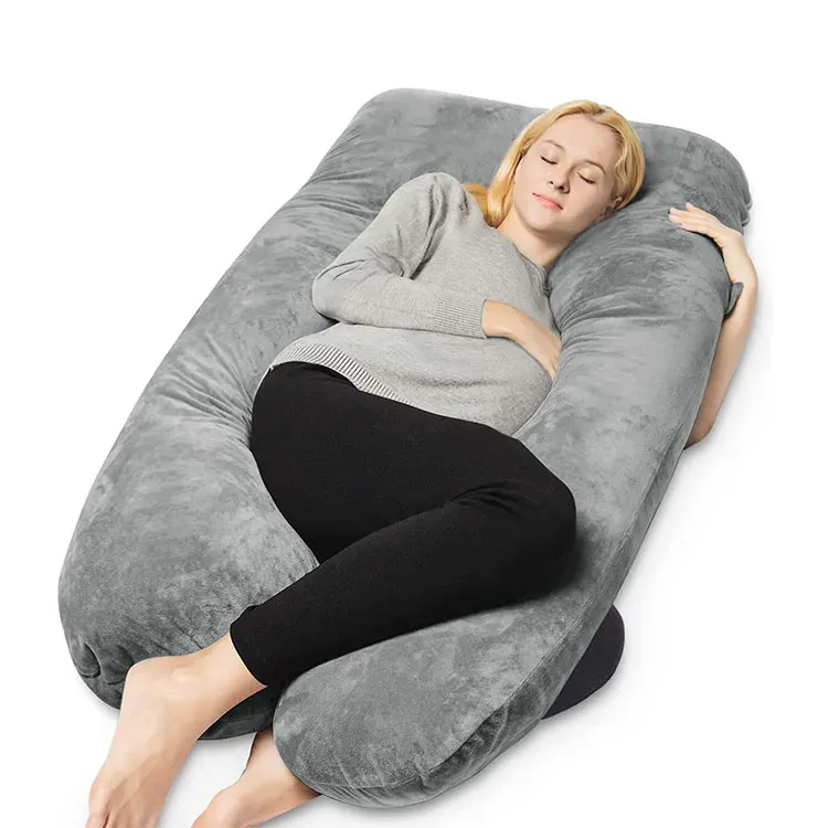 Manufacturer Supply Sleeping Back Support Pillow Full Body U Shaped pregnancy pillow