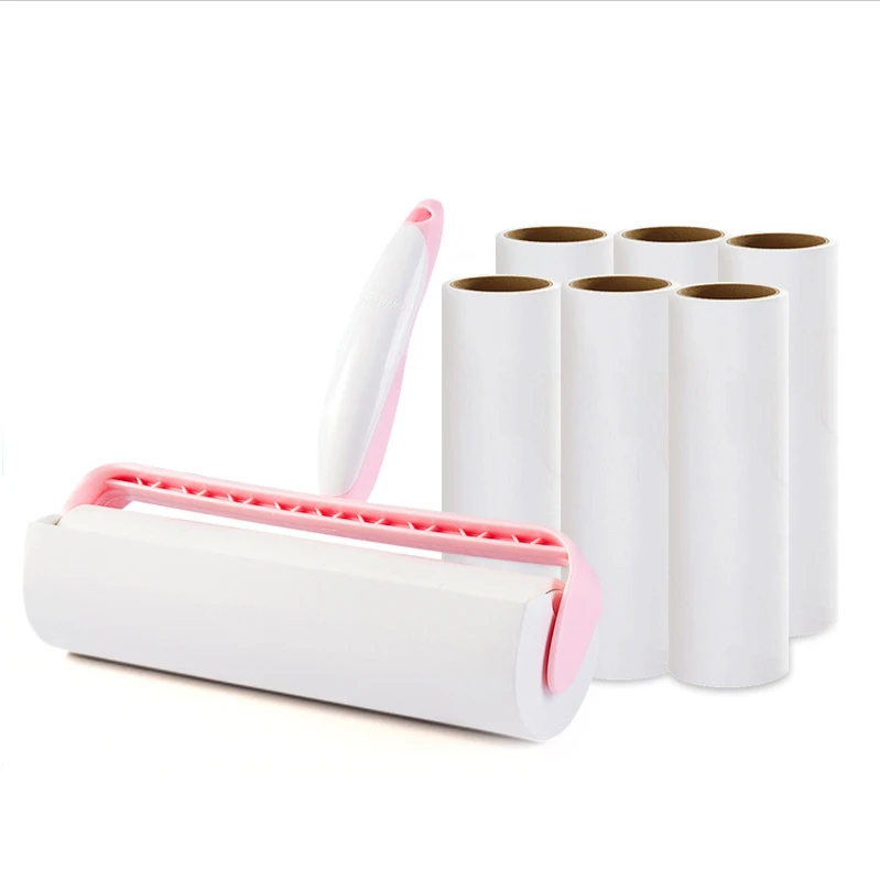 Клейкая сменная бумага большого размера для удаления косых отрывов домашних животных, одежда, щетка для собирания волос, рулон бумаги с длинной ручкой