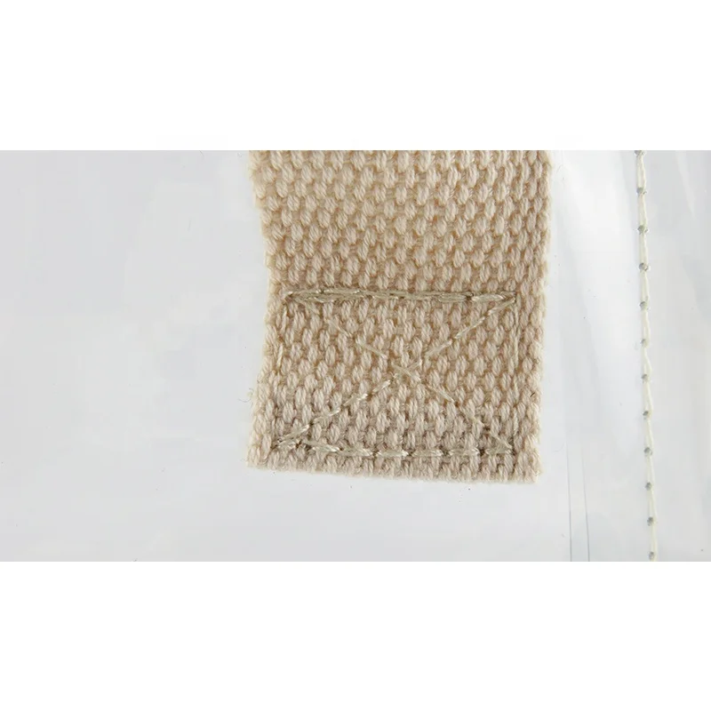 Fabric Handle Shopping Transparent Pvc Shopper Clear Vinyl Tote Bags