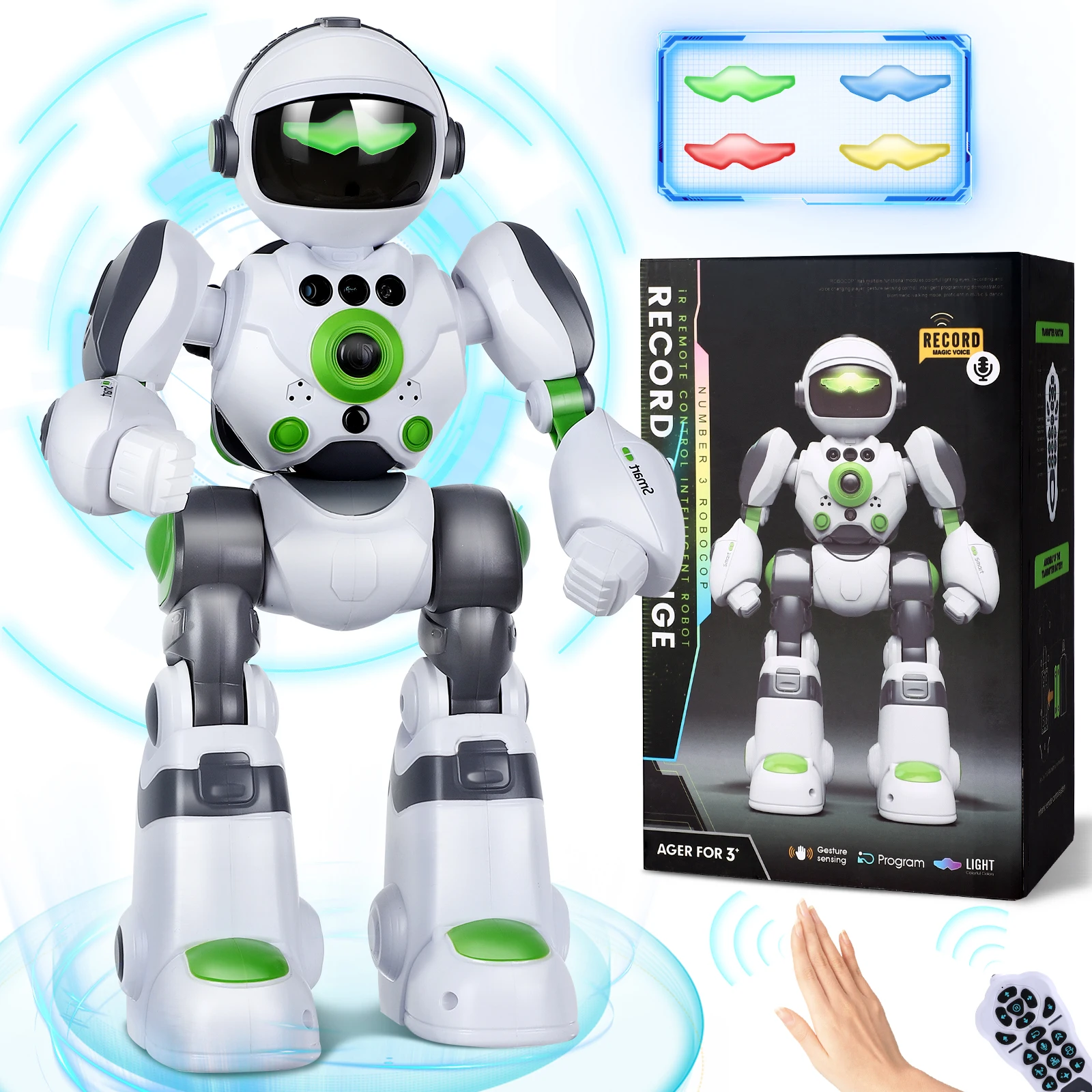 Educational Toys Multifunctional Kids Electric Smart Programming Stunt toy Robots Technology Intelligent Cartoon Toy Robots