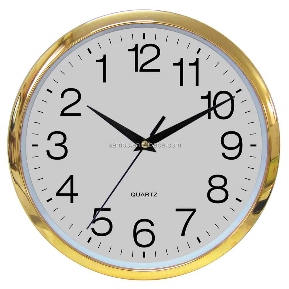 10 Inch Plastic Reverse Running Wall Clock