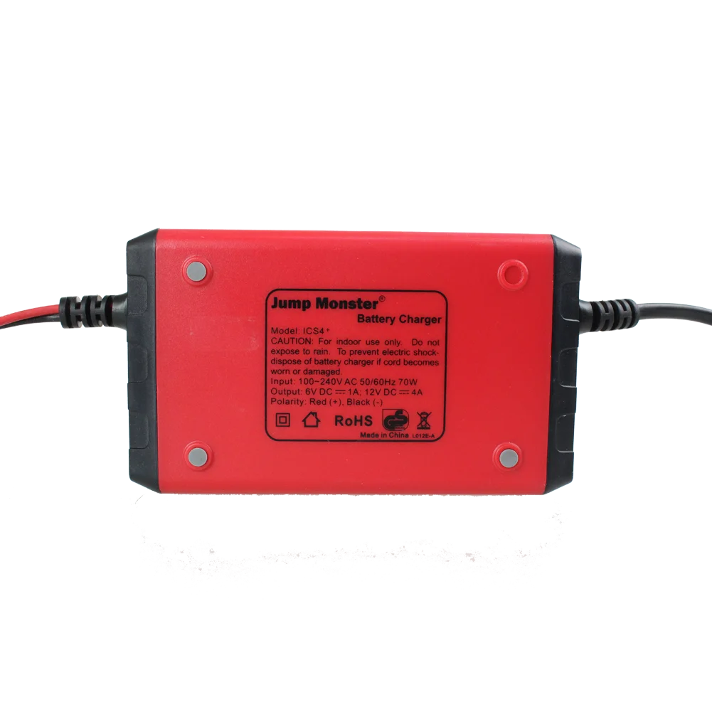 
For 6V 12V 20AH to 120AH SLA AGM LI-ION New Arrival Smart Car Battery Charger OEM IP65 Waterproof Red Power Tools CB Automotive 