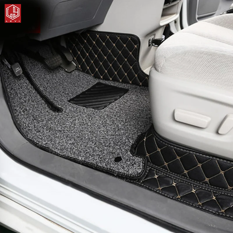 Кожаные автомобильные коврики LEYI под заказ, коврик для ног для Sienna 2011 2020