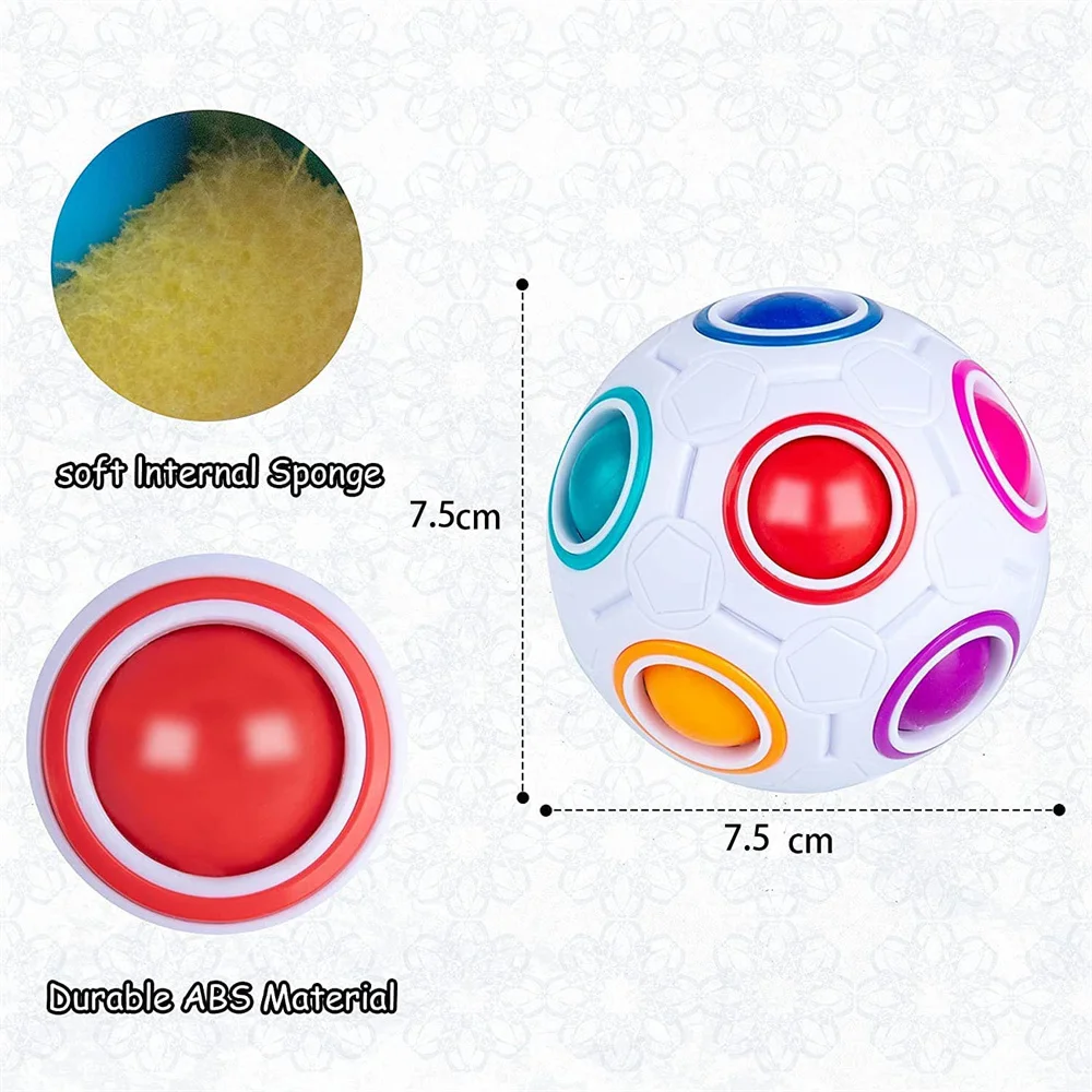 Hot Sale Newest Manufacturer Magic Rainbow Children Puzzle squeeze decompression  Toy Cube Ball
