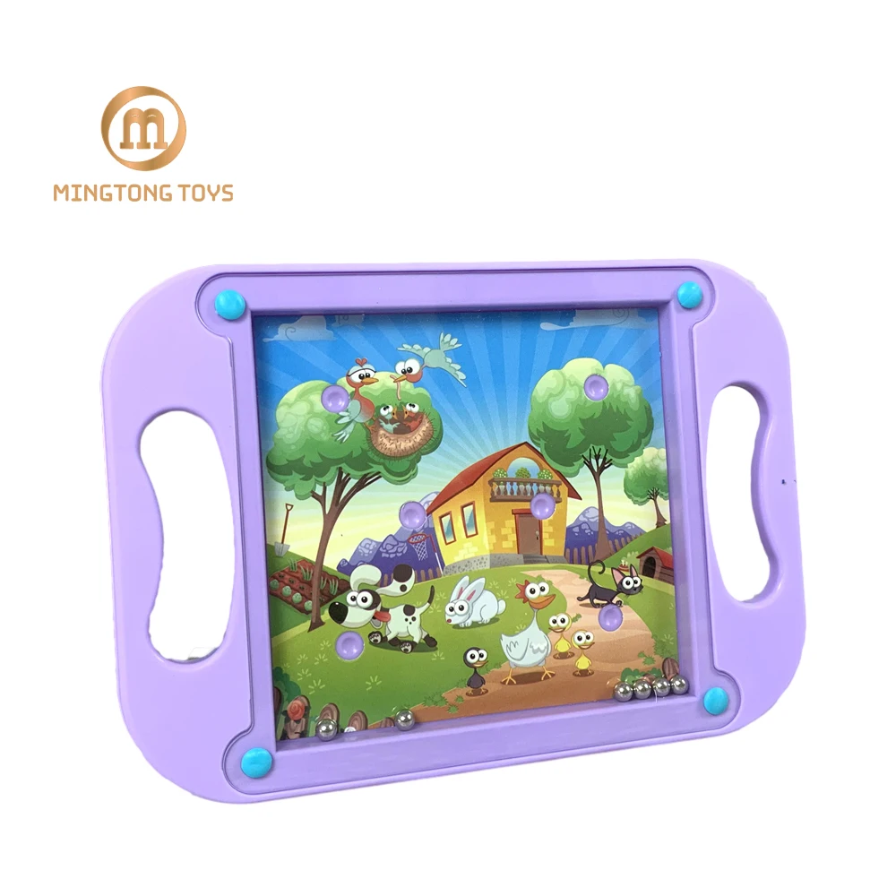 Promotional Gift Balance Rolling Beans Labyrinth Puzzle Toy Plastic Small Handheld Ball Maze Game For Kid